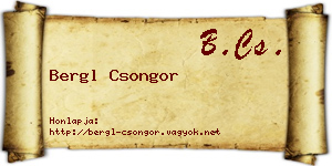 Bergl Csongor névjegykártya